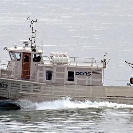 le bateau sur son site d'exploitation